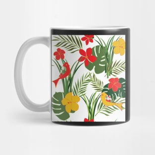 Tropical Birds and Foliage - pattern Mug